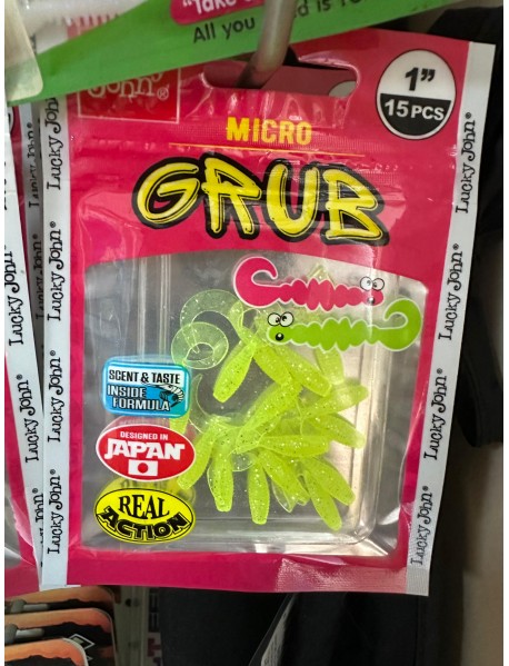 Lucky John Micro Grub 1'' (2.5cm) Silikon Yem 15'li Paket