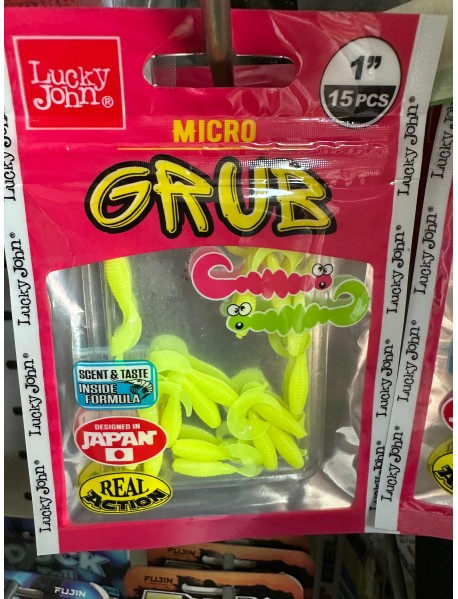 Lucky John Micro Grub 1'' (2.5cm) Silikon Yem 15'li Paket