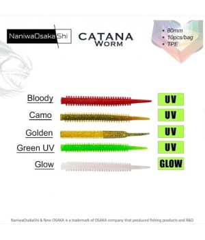 NaniwaOsakaShi Catana Worm 8cm 10Pcs
