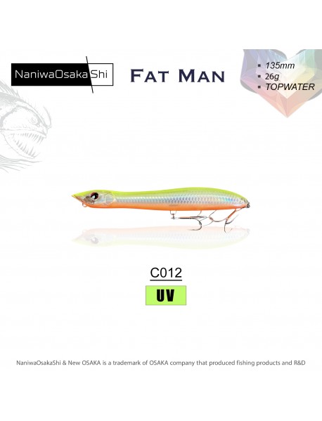 NANIWAOSAKASHI FAT MAN 135MM 26GR TOPWATER