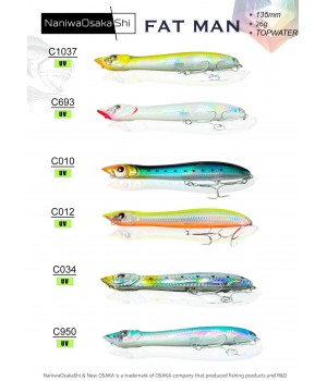 NANIWAOSAKASHI FAT MAN 135MM 26GR TOPWATER