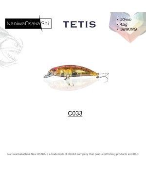 NANIWAOSAKASHI TETIS 50MM 4.5G SINKING SAHTE BALIK