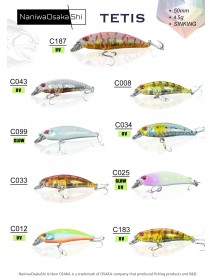NANIWAOSAKASHI TETIS 50MM 4.5G SINKING SAHTE BALIK
