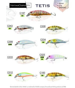 NANIWAOSAKASHI TETIS 50MM 4.5G SINKING SAHTE BALIK