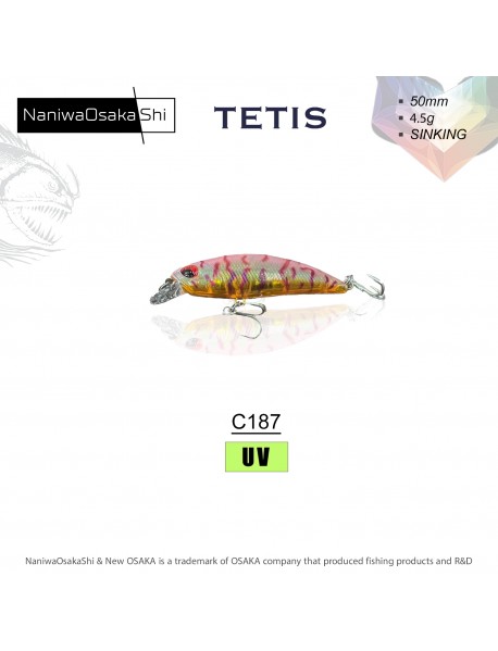 NANIWAOSAKASHI TETIS 50MM 4.5G SINKING SAHTE BALIK NANIWAOSAKASHI TETIS 50MM 4.5G SINKING SAHTE BALIK