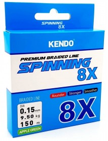 Kendo Spinning 8X Fighting 150 mt Örgü ip (Apple Green)