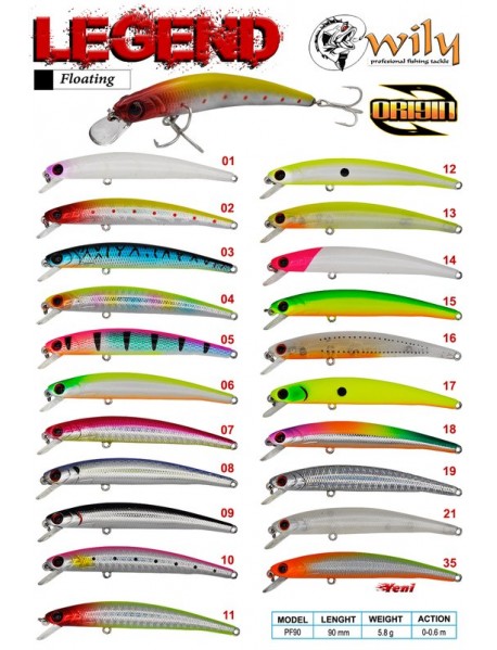 PORT FISH Wily Legend 90F 9cm Maket Balık (5.8gr)